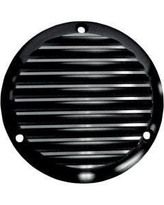 Joker Machine Black Finned 3 Hole Derby Cover for Harley Big Twin 70-98