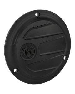 Performance Machine Scallop 3 Hole Black Ops Derby Cover Harley EVO Big Twin