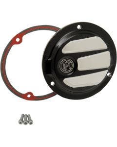 Performance Machine Scallop 3 Hole Platinum Cut Derby Cover Harley EVO Big Twin