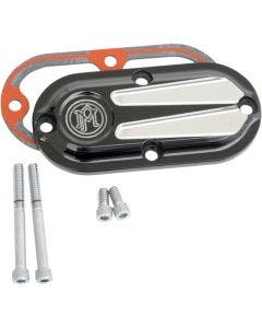 Performance Machine Black Platinum Scallop Inspection Cover Harley Softail Dyna