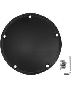 Drag Specialties Satin Black 5 Hole Die Cast Domed Derby Cover Harley Twin Cam