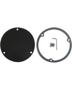 Drag Specialties Wrinkle Black 3 Hole Die Cast Domed Derby Cover Harley Big Twin