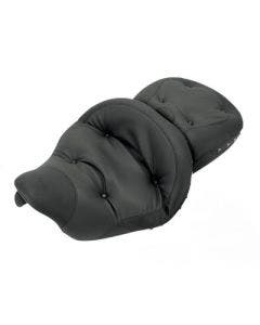 Mustang 79609 Super Regal Black Studded Touring Seat Driver Backrest Harley 08up