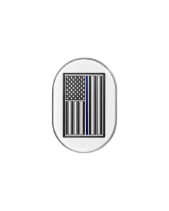 Figurati Antenna Left Cover Mirror w/ Blue Line American Flag 4 Harley 09-23 Touring