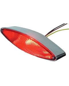 Chrome Slim Cateye Taillight Assembly Cat Eye Tail Light for Harley or Custom Taillight
