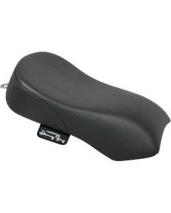 Danny Gray Smooth Black Vinyl Buttcrack Pillion Rear Seat Harley Dyna 06-16