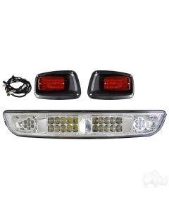 RHOX LGT-122L Front Light Bar & Rear Taillight Kit 94-13 EZGO TXT Golf Cart