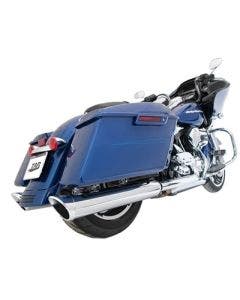 Tab Performance Chrome 4.0" B.A.M. Stick Slip On Mufflers Harley FLH 95-16