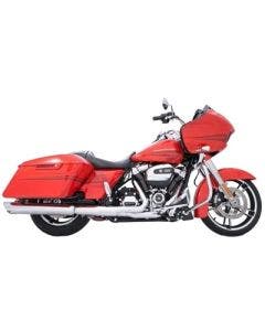 Tab Performance Chrome 4.0" B.A.M. Stick Slip On Mufflers Harley FLH 17-23