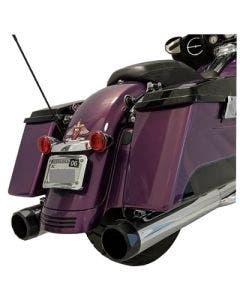 Tab Performance Chrome 4.5" B.A.M. Stick Slip On Mufflers Harley FLH 95-16