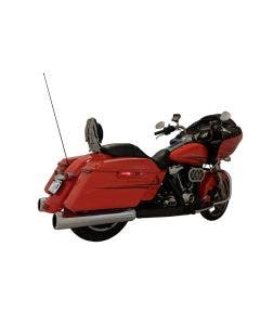 Tab Performance Chrome 4.5" B.A.M. Stick Slip On Mufflers Harley M8 FLH 17-23