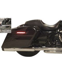 Tab Performance 50 Cal Slip-On Chrome Straight Cut Black No Baffle Harley M8 17-Up Touring