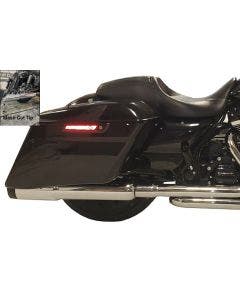 Tab Performance 50 Cal Slip-On Chrome Slash Cut Black No Baffle Harley M8 17-Up Touring