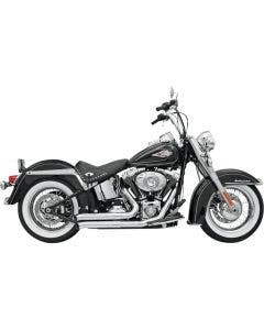 Bassani Chrome Firepower Firesweep 2:2 Exhaust for Harley Softail Models 86-17