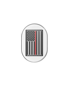 Figurati Antenna Right Cover Mirror w/ Red Line American Flag 4 Harley 09-23 Touring