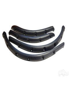 RHOX ACC-FF13 Textured Black 3" Wide Fender Flare Set for Club Car DS 93-Up