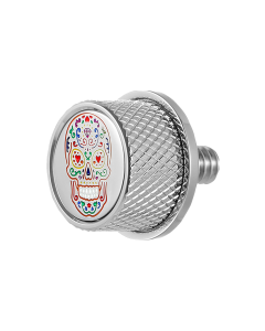 Figurati Designs Polished W/Sugar Skull Seat Mounting Knob for Harley All Touring/Trike