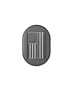 Figurati Antenna Right Cover Black w/ Red Line American Flag 4 Harley 09-23 Touring