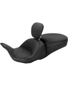 Mustang 79703 Lowdown Plain Seat With Driver Backrest for Harley Touring 08-23