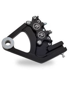 PM Contrast Cut 6 Piston Rear Brake Integrated Calipers for Harley Softail 87-99