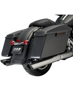Kerker Chrome 4" w/ 45 Degree Slash Cut Slip On Mufflers for Harley FLH 17-22