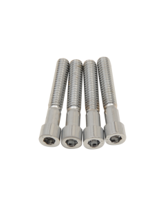 Drag Specialties Chrome Smooth Trans Side Cover Bolt Kit 4 Harley M8 Models