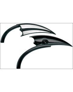 Arlen Ness Micro Black Scoop Left Side Mirror Harley or Metric EACH