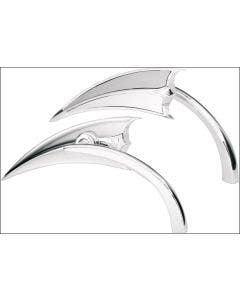 Arlen Ness Micro Chrome Scoop Left Side Mirror Harley or Metric EACH