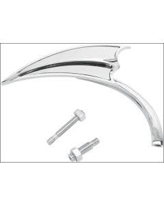 Arlen Ness Micro Chrome Scoop Right Side Mirror Harley or Metric EACH