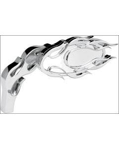 Arlen Ness Micro Chrome Flamed Right Side Mirror Harley or Metric EACH