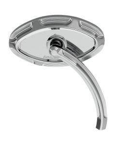 Arlen Ness Chrome Beveled Short Stem Right Side Handlebar Mirror Harley / Metric