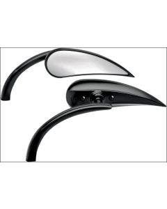 Arlen Ness Micro Black RAD II Teardrop Left Side Mirror Harley or Metric EACH