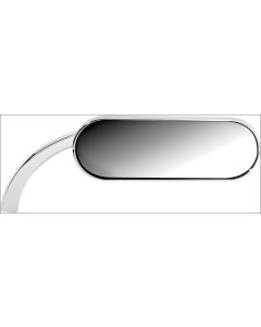 Arlen Ness Micro Chrome Mini Oval Right Side Mirror Harley or Metric EACH