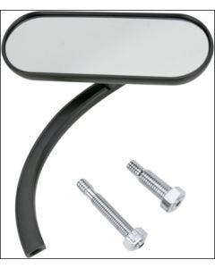 Arlen Ness Micro Black Mini Oval Right Side Mirror Harley or Metric EACH