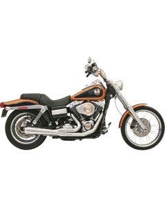 Bassani Chrome Road Rage 2 Into 1 Short Upswept Stepped Exhaust Harley FXD 06-16