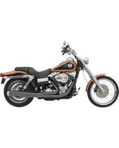 Bassani Black Road Rage 2 Into 1 Long Megaphone Exhaust Harley FXD 06-16