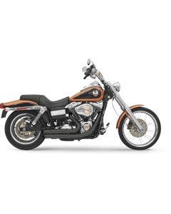 Bassani Black Firepower Firesweep 2:2 Exhaust for Harley Dyna Models 06-16