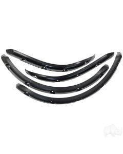 RHOX ACC-FF17 Textured Black 3" Wide Fender Flare Set for 14-Up EZGO TXT Cart