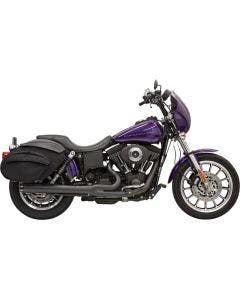 Bassani Black Road Rage 2 Into 1 Long Megaphone Exhaust Harley FXD 91-05