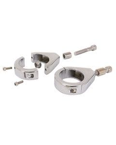 Mid USA 13418 V-Factor Chrome Front Turn Signal Mounts For 39mm Harley Fork Tubes