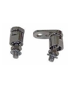 Mid USA Chrome Turn Signal Relocation Brackets Swivel Kit for Harley 88-Up