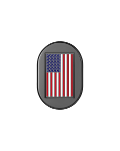 Figurati Antenna Right Cover Black w/ American Flag 4 Harley 09-23 Touring