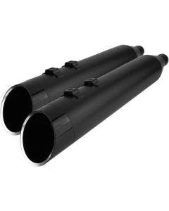Khrome Werks 202855 HP Plus Black Edge 4.5" Slip-On Mufflers Harley TC FLH 96-16