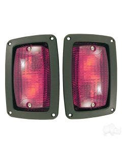 RHOX LGT-335 Golf Cart LED Taillights w/ Bezels Kit for EZGO Club Car Yamaha