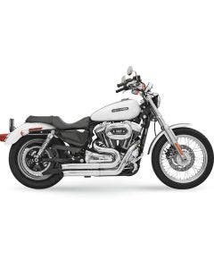 Bassani Chrome Firepower Firesweep 2:2 Exhaust for Harley XL 04-13 Mid Controls