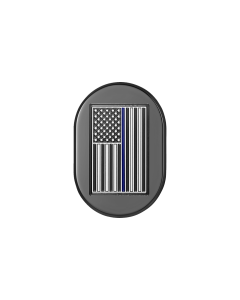 Figurati Antenna Right Cover Black w/ Blue Line American Flag 4 Harley 09-23 Touring