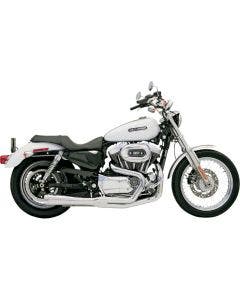 Bassani Chrome Road Rage 2 Into 1 Short Upswept Muffler Exhaust Harley XL 86-03