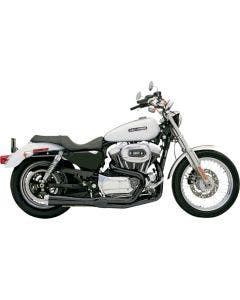 Bassani Black Road Rage 2 Into 1 Short Upswept Muffler Exhaust Harley XL 86-03