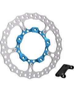 Arlen Ness 300-005 14” Big Brake Rotor Kits Front Right Blue Harley Touring FLH/T