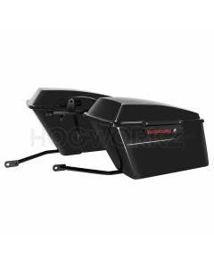 Hogworkz Standard Saddlebag Conversion Kit w/ Black Brackets Harley Softail 18-Up 
